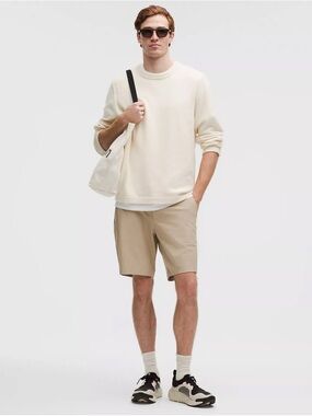 Lululemon ABC Classic Fit Shorts 9” Warpstreme Khaki Mens 36-L Stretch 5 Pockets